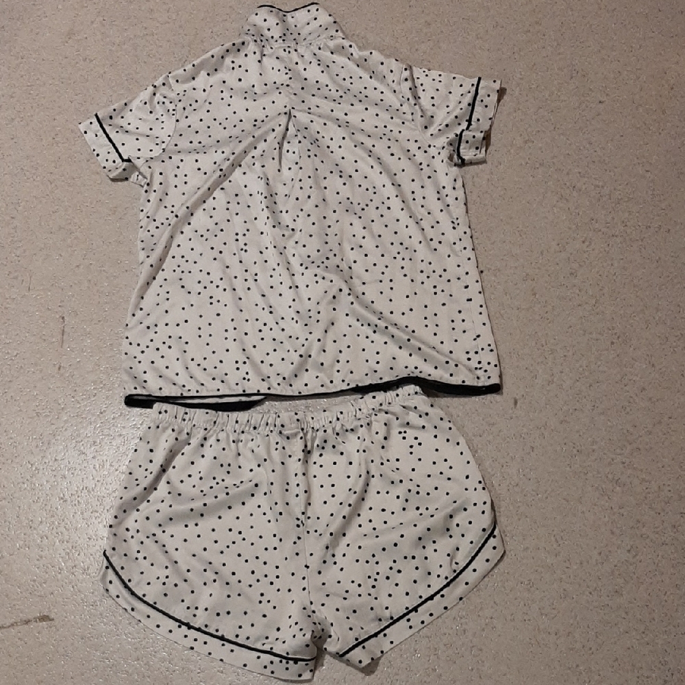 Stars Above  Pajama Set - White with Black Dots - Picture 3 of 5